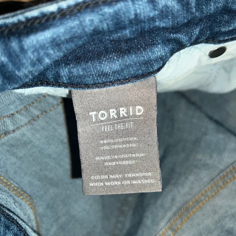 Torrid high rise slim boot vintage stretch women’s blue jeans - Picture 10 of 11